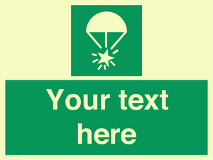 Custom sign safe condition Rocket parachute flare